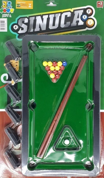 JR0525 JOGO DE SINUCA DE PLAST C/ACESSORIOS
