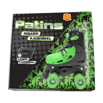 DMR5854/G PATINS ROLLER AJUSTAVEL VERDE E PRETO TAM.G