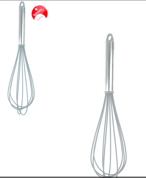 WX6707 BATE CLARA SILICONE CINZA CABO INOX 29.5CM