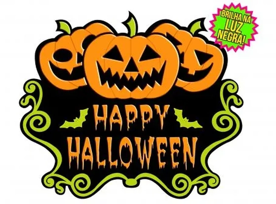 422 PAINEL HALLOWEEN ABOBORA NEON