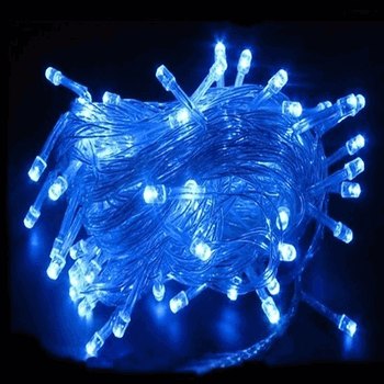 1002 PISCA C/100 LED AZUL 9.7MTS 8FUNCOES FIO TRANSP 127V