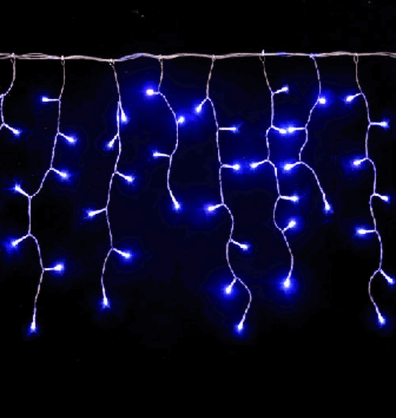 3072 CASCATA C/400 LED AZUL 8FUNCOES C/FIO BRANCO 127V