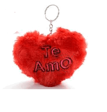 WX3207 CHAVEIRO CORAÇÃO PELUCIA