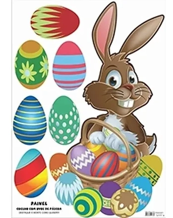 478 PAINEL COELHO C/ OVOS 70X50CM