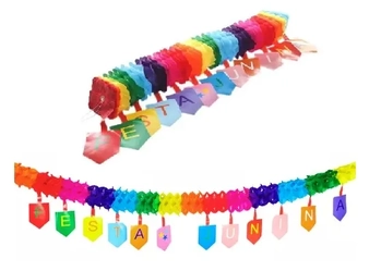 XY-42 ENFEITE JUNINO GUIRLANDA DE PAPEL 3MTS