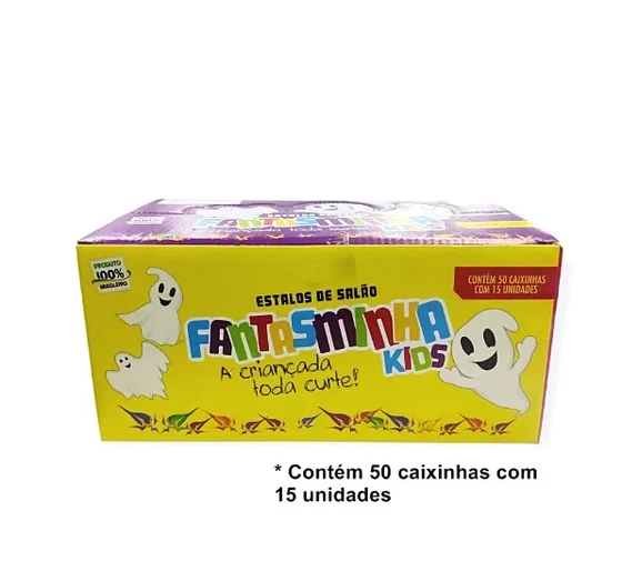 1349 ESTALOS FANTASMINHA COLOR 50X15 C/50 CAIXINHAS COLORIDA