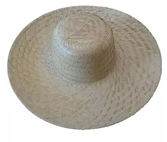 0035 CHAPEU DE PALHA CRISTALINA VIROLADO