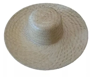 0035 CHAPEU DE PALHA CRISTALINA VIROLADO