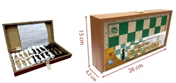 2907 JOGO XADREZ ESCOLAR EM MADEIRA