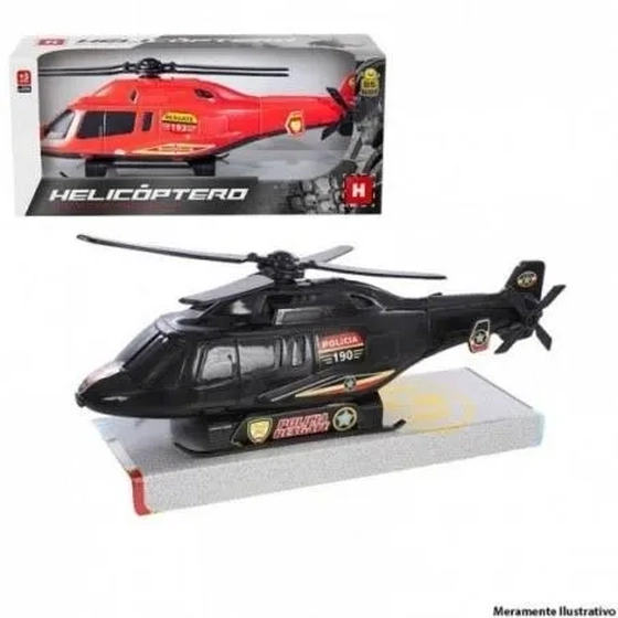 256 MINI HELICOPTERO POLICIA/RESGATE NA CAIXA