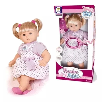 2073 BONECA SONHO AZUL 120 FRASES C/CABELO