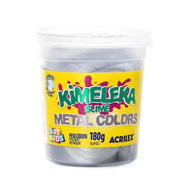 05833-533 POTE DE KIMELEKA SLIME METALICA 180GRS PRATA
