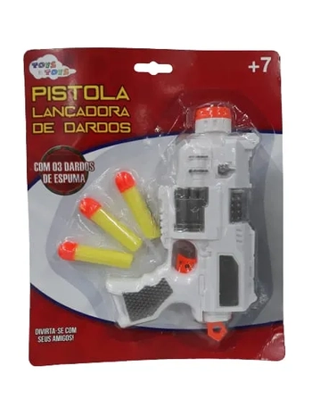 649925 PISTOLA LANCADORA DARDOS ESPUMA C/3PCS
