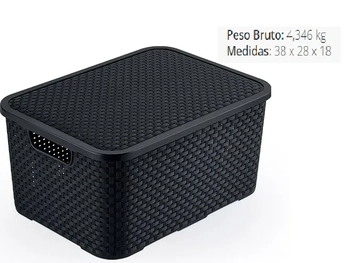 CR1906 CAIXA RATAN 18L PRETA