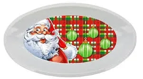 20108 TRAVESSA OVAL NATALINA EM MELAMINA 30CM