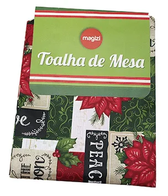 19913 TOALHA DE MESA NATAL DECORADA QUADRADA 1.50X150MTS