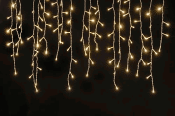 3074 CASCATA C/400 LEDS MORNO 8F 10M C/FIO BRANCO 127V