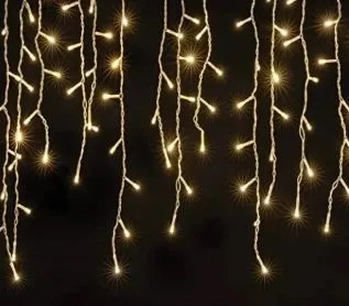 3027 CASCATA C/200 LEDS FIXO MORNO C/FIO BRANCO 5M 127V
