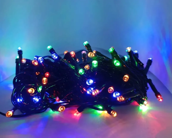 85103 PISCA C/100 LEDS COLOR FIO VERDE 10MTS 220V