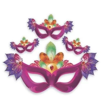 443 KIT MASCARA DE CARNAVAL C/04
