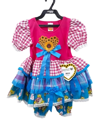 79/02 VESTIDO JUNINO BEBE TAMANHO 02