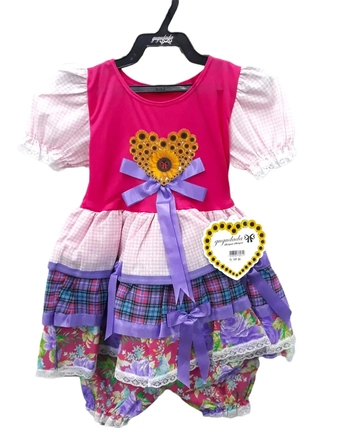 79/04 VESTIDO JUNINO BEBE TAMANHO 04