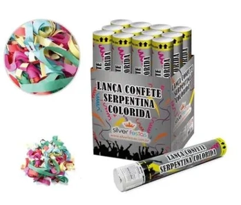 LCN003 LANCA CONFETE SERPENTINA COLORIDA 30CM