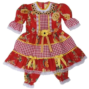 80/8 VESTIDO JUNINO INFANTO JUVENIL TAMANHO 08