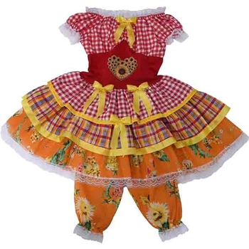 81/4 VESTIDO JUNINO INFANTO JUVENIL TAMANHO 04