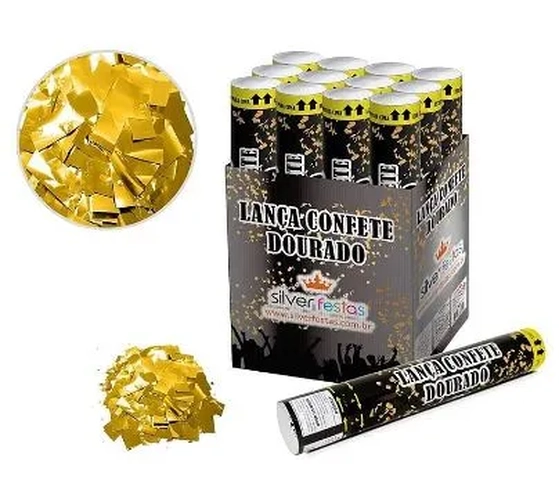 LCN004 LANCA CONFETE DOURADO 30CM