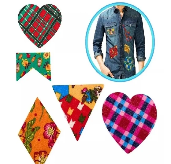 10 TECIDO REMENDAO AUTO ADESIVO C/05