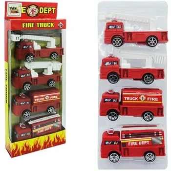 TK-1115 CONJUNTO C/4 CAMINHOES DE PLASTICO C/MOTOR A FRICCAO