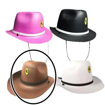 76 CHAPEU COWBOY INFANTIL EVA MARROM