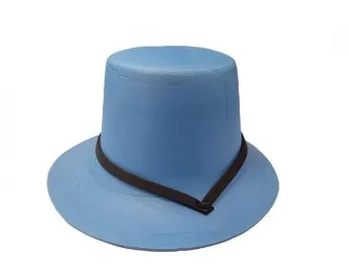 157 CHAPEU CARTOLA EM EVA AZUL