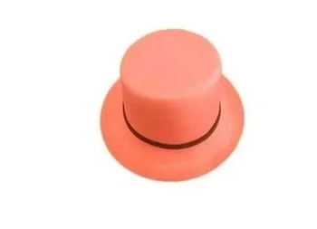 164 CHAPEU CARTOLA EM EVA LARANJA