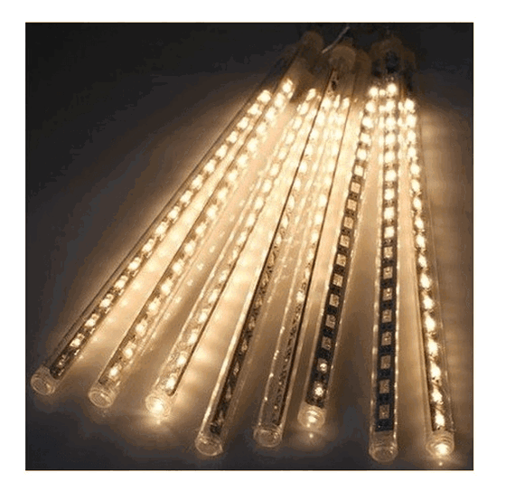 724 CASCATA C/08 BASTOES SNOWFALL 28CM MORNO FIO TRANSP BIVO