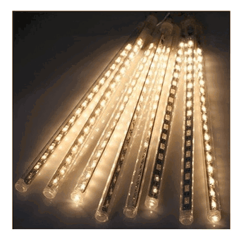 724 CASCATA C/08 BASTOES SNOWFALL 28CM MORNO FIO TRANSP BIVO