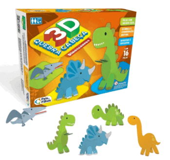 2161 QC QUEBRA-CABECA DINOSSAUROS 3D