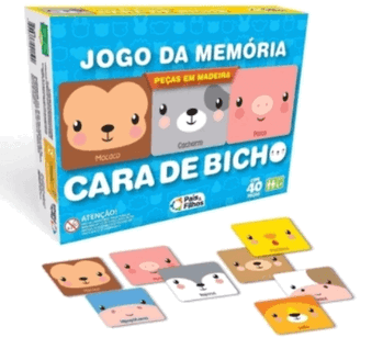 2175 JOGO DA MEMORIA CARA DE BICHO - MADEIRA