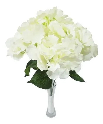 03857W BUQUE DE HORTENSIA BRANCA X5 43CM
