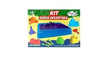 422398 KIT AREIA DE MODELAR 900G COM 16 ACESSORIOS