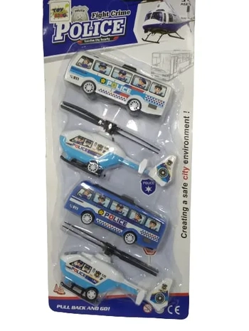 TK-1713 CONJUNTO C/2 ONIBUS E 2 HELICOPTEROS A FRICCAO