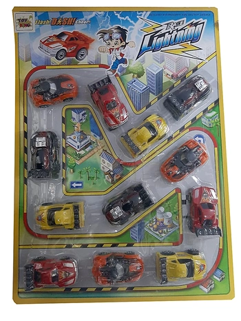 TK-2056 CONJUNTO C/12 CARRINHOS DE PLASTICO A FRICCAO