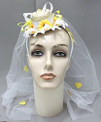 1029 TIARA JUNINA C/CHAPEU DE NOIVA