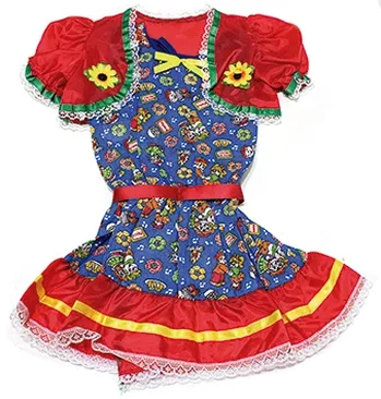 1717P VESTIDO JUNINO INFANTIL S/CALCA P