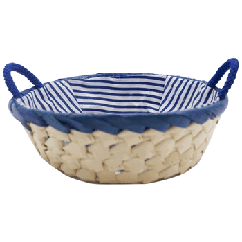 CA2478 CESTA DE VIME 23X7CM RED C/FORRO LISTRADO