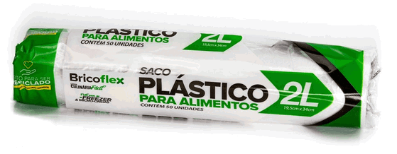 BF50021 SACO PLASTICOS P/ALIMENTOS BRICOFLEX 2LTS