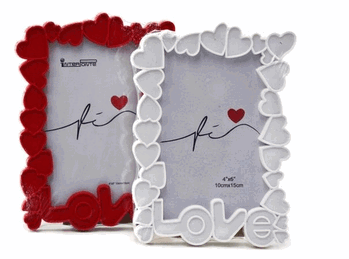 962 PORTA RETRATO PLASTICO 10X15CM CORACAO