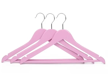 647297 CONJUNTO CABIDE EM MADEIRA COLOR C/3PCS