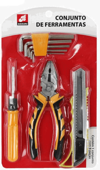 BAR-17229-52 CONJUNTO DE FERRAMENTAS EM CARTELA